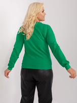 Hurt Zielona damska bluzka plus size z bawełny