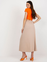 Hurt Beżowa rozkloszowana spódnica basic RUE PARIS