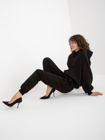 Hurt Czarny damski dresowy komplet basic ze spodniami