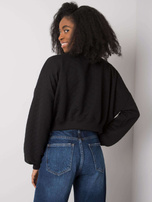 Black quilted sweatshirt Crystal.