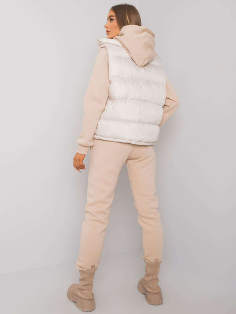 Jasnobeżowy komplet z kamizelką Aysel