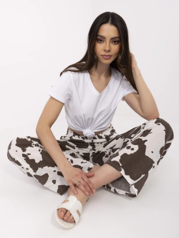 Biały damski t-shirt z bawełny BASIC FEEL GOOD