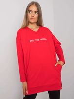 Czerwona tunika z napisem Halifax RUE PARIS