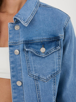 Niebieska jeansowa kurtka o klasycznym kroju