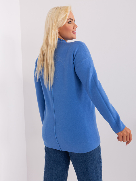 Hurt Niebieski damski sweter plus size z półgolfem