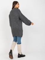 Hurt Dunkelgraues lockeres Oversize-Strickkleid RUE PARIS.