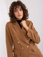 Hurt Jasnobrązowa damska marynarka z podszewką OCH BELLA