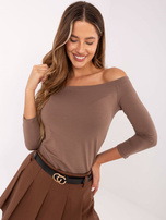 Hurt Jasnobrązowa bluzka hiszpanka Blink BASIC FEEL GOOD