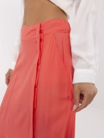 Koralowa spódnica z zapięciem na guziki FRESH MADE