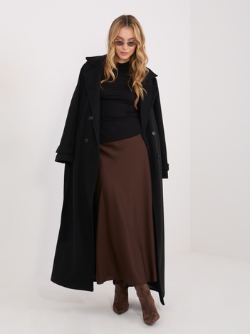 Czarna damska bluzka longsleeve z półgolfem