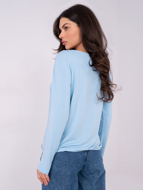 Jasnoniebieska casualowa bluzka z modalu