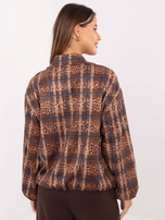 Ciemnocamelowo-brązowa kurtka ze ścigaczem na dole RUE PARIS  