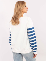 Hurt Ecru bawełniana bluzka z morskim motywem