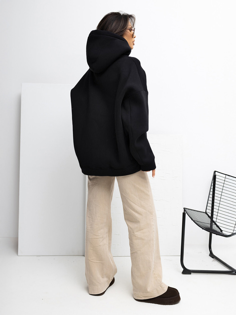 Czarna dresowa bluza z napisem Paris RUE PARIS