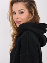 Czarna ocieplana bluza z kapturem