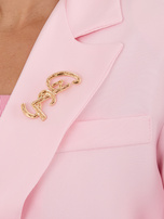 Jasnoróżowa krótka marynarka o kroju balloon