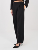 Czarny dresowy komplet w eleganckim stylu RUE PARIS 