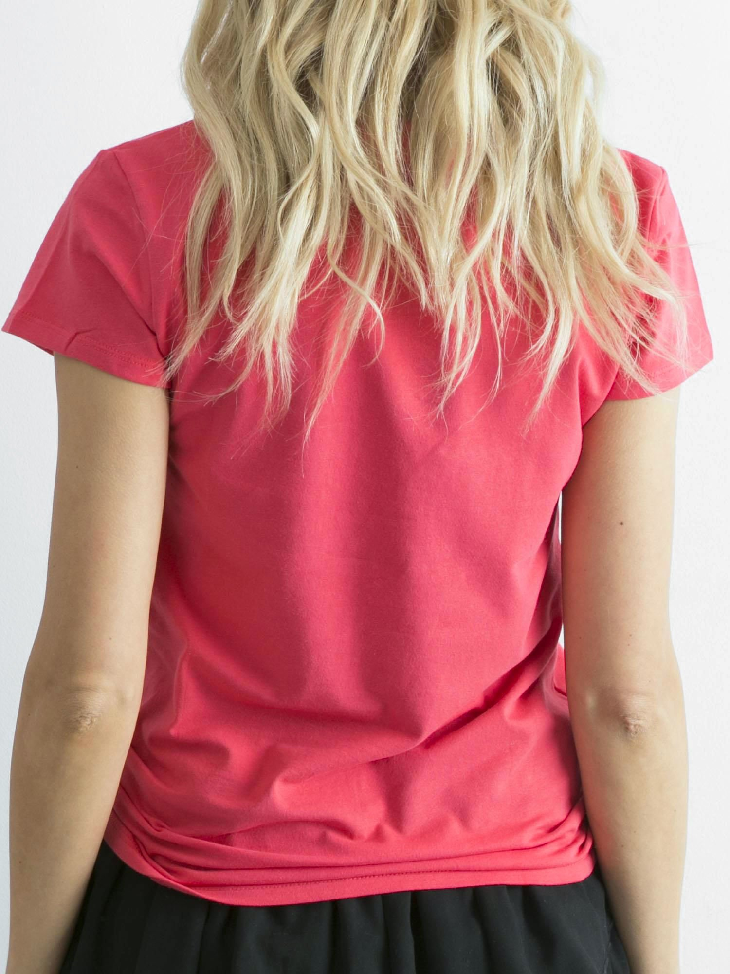 Malinowy t-shirt Peachy