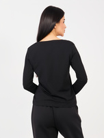 Czarna bawełniana bluzka basic RUE PARIS 