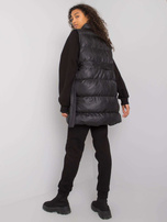 Czarny trzyczęściowy komplet z kamizelką Minneola