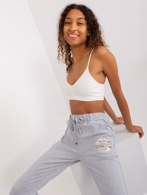 Hurt Szare melanżowe spodnie dresowe z wiązaniem