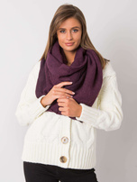 Fioletowy szalik z dzianiny