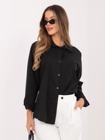 Czarna damska koszula z długim rękawem