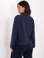 Ciemnoniebieska sztruksowa koszula od kompletu