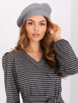 Online wholesale gray women's beret with rhinestones.