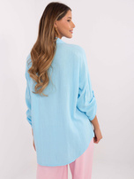 Hurt Jasnoniebieska rozpinana koszula z muślinu 