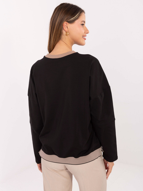 Czarna damska bluza z haftowanym napisem