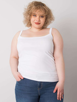 Bílý top plus size bavlněný Scarlette.