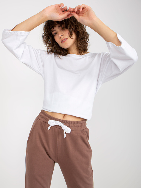 Hurt Brązowy trzyczęściowy komplet casualowy ze spodniami