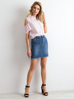 Spódnica denimowa mini niebieska