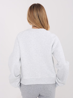 Jasnoszara rozpinana bluza z ociepleniem