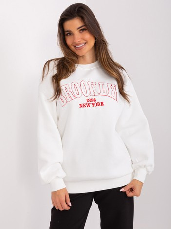 Hurt Ecru Damen Sweatshirt ohne Kapuze mit Aufschrift.
