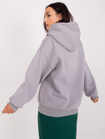 Hurtownia Szara bluza z kapturem z bawełny