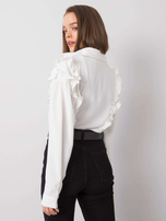 Ecru koszula z falbanami Layla OCH BELLA