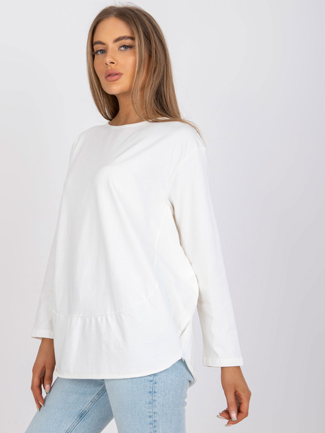 Ecru bluzka oversize z długim rękawem Renata