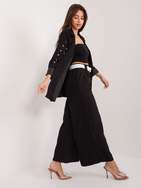 Hurtownia Czarne eleganckie spodnie od garnituru