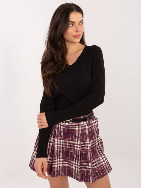 Czarna bluzka basic z bawełny RUE PARIS