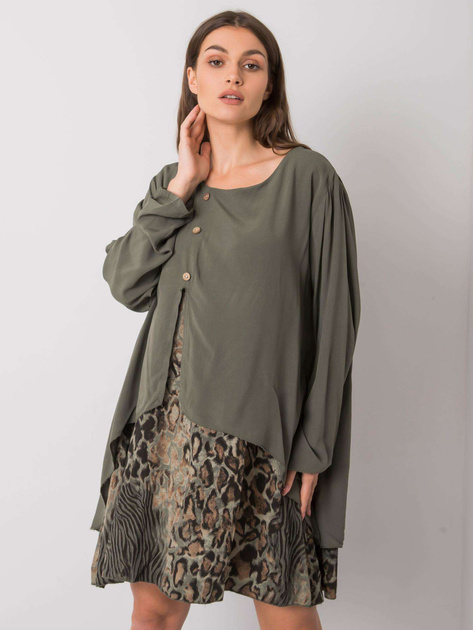 Khaki luźna sukienka Gracilyn