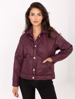 Bordowa kurtka z ozdobnymi guzikami RUE PARIS