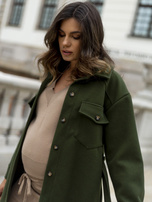 Hurtownia Khaki damska koszula z wiązaniem