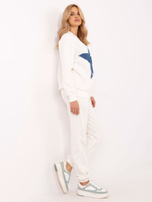 Hurt Ecru dresowy komplet oversize z ociepleniem 