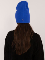 Hurt Kobaltowa czapka beanie z naszywką RUE PARIS