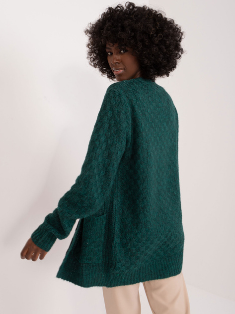 Hurt Ciemnozielony dzianinowy kardigan bez zapięcia MAYFLIES