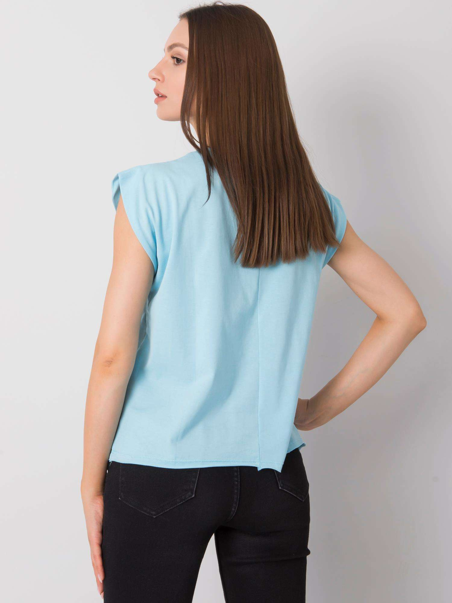 Jasnoniebieski t-shirt z nadrukiem Malibu