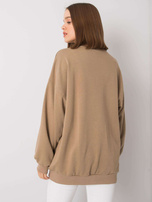 Ciemnobeżowa bluza z napisem Adelynn