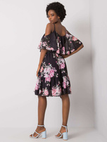 Czarna sukienka w kwiaty Nerissa OCH BELLA